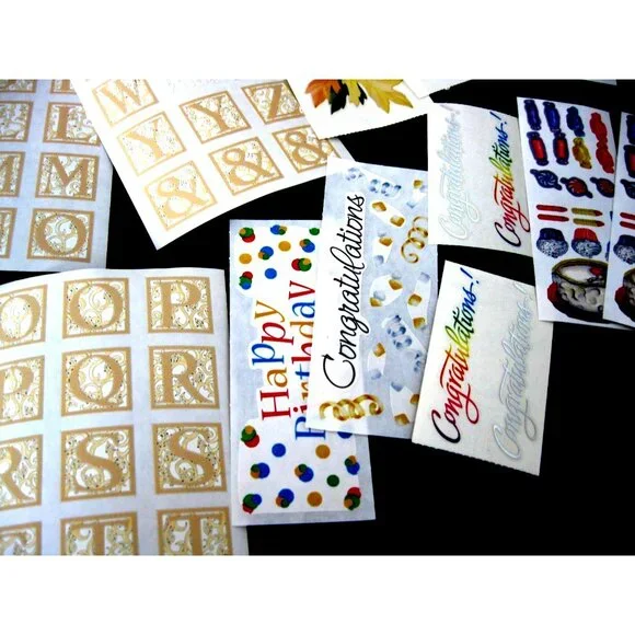 CREATIVE MEMORIES STICKERS,  Kleidescope Block, Stars, Confetti, ABC Monograms - Picture 10 of 12